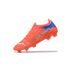 Puma Ultra 1.2 FG Orange Blue Gray Low Men Football Boots
