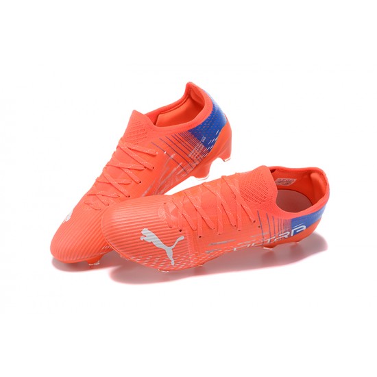 Puma Ultra 1.2 FG Orange Blue Gray Low Men Football Boots