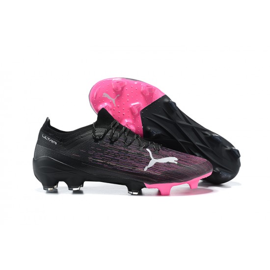 Puma Ultra 1.2 FG Pink White Black Low Men Football Boots