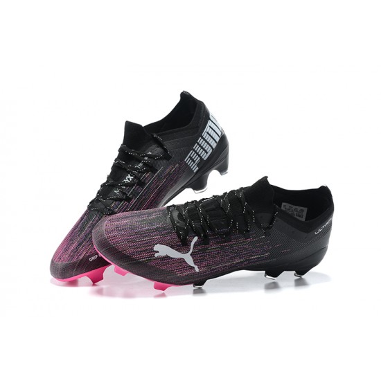 Puma Ultra 1.2 FG Pink White Black Low Men Football Boots