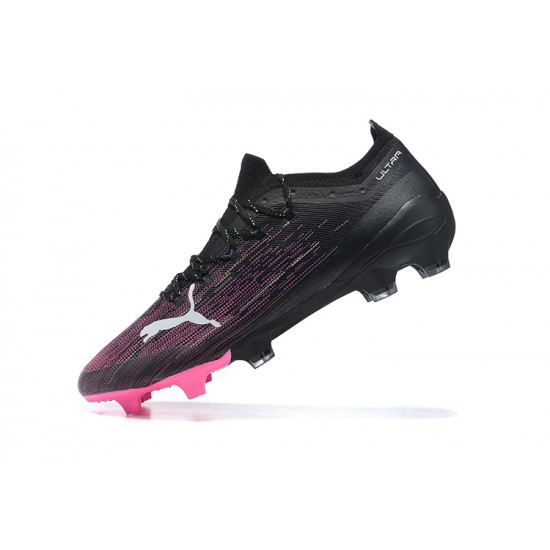 Puma Ultra 1.2 FG Pink White Black Low Men Football Boots