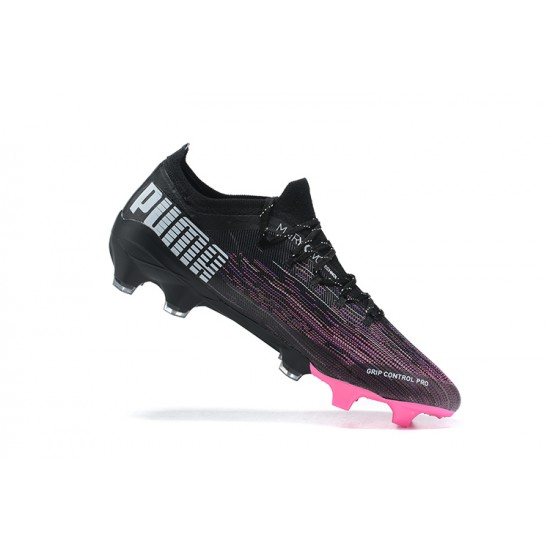 Puma Ultra 1.2 FG Pink White Black Low Men Football Boots