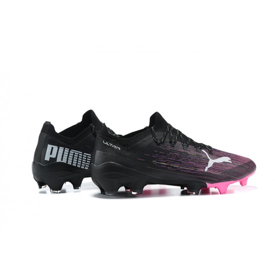 Puma Ultra 1.2 FG Pink White Black Low Men Football Boots