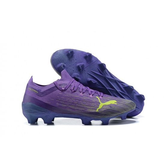 Puma Ultra 1.2 FG Purple LightPueple Yellow White Low Men Football Boots