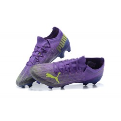 Puma Ultra 1.2 FG Purple LightPueple Yellow White Low Men Football Boots