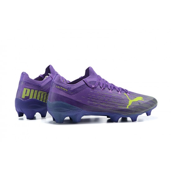 Puma Ultra 1.2 FG Purple LightPueple Yellow White Low Men Football Boots