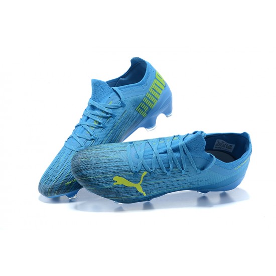 Puma Ultra 1.2 FG Yellow Blue Light/Blue Low Men Football Boots