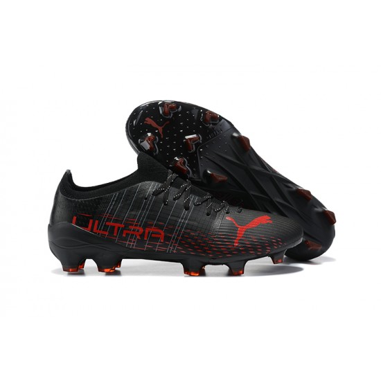 Puma Ultra 1 3 FG AGG Sunblaze Bluemazing Black Red Low Men Football Boots