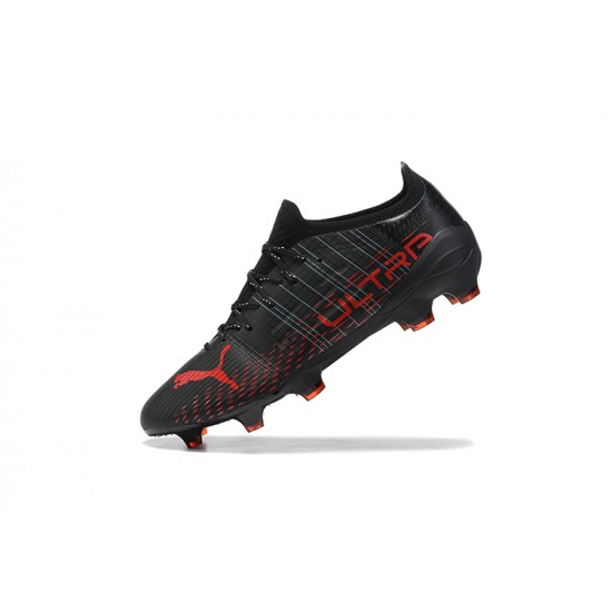 Puma Ultra 1 3 FG AGG Sunblaze Bluemazing Black Red Low Men Football Boots