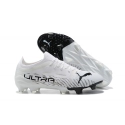 Puma Ultra 1 3 FG White Black Low Men Football Boots