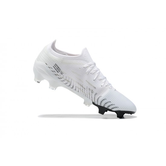 Puma Ultra 1 3 FG White Black Low Men Football Boots