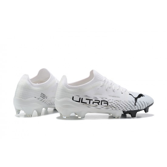 Puma Ultra 1 3 FG White Black Low Men Football Boots