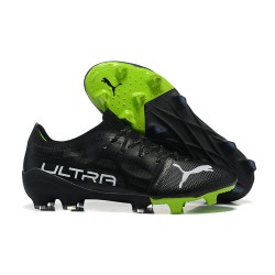 Puma Ultra 1 4 Instinct FG Black Green Low Men Football Boots