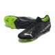 Puma Ultra 1 4 Instinct FG Black Green Low Men Football Boots