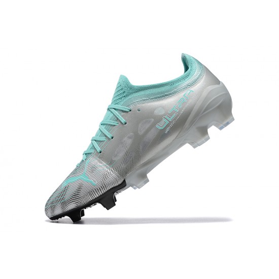 Puma Ultra 1 4 Instinct FG Silver Blue Low Men Football Boots