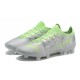 Puma Ultra 1 4 Instinct FG Silver Green Low Men Football Boots