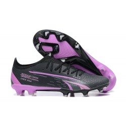 Puma Ultra Ultimate FG Black Purple Low Men Football Boots