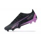 Puma Ultra Ultimate FG Black Purple Low Men Football Boots