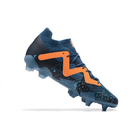 Puma Ultra Ultimate FG Blue Orange Black Low Men Football Boots