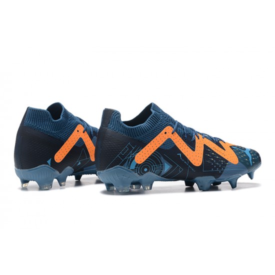 Puma Ultra Ultimate FG Blue Orange Black Low Men Football Boots