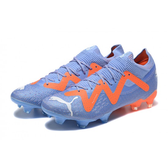 Puma Ultra Ultimate FG Blue Orange White Low Men Football Boots