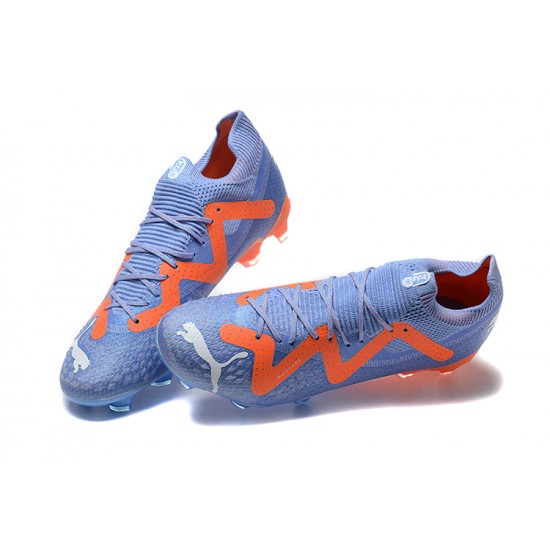 Puma Ultra Ultimate FG Blue Orange White Low Men Football Boots