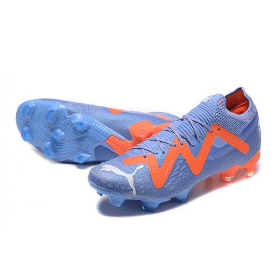 Puma Ultra Ultimate FG Blue Orange White Low Men Football Boots