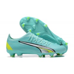 Puma Ultra Ultimate FG Light/Green Yellow Black Low Men Football Boots