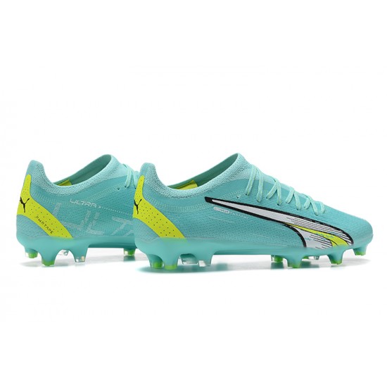 Puma Ultra Ultimate FG Light/Green Yellow Black Low Men Football Boots