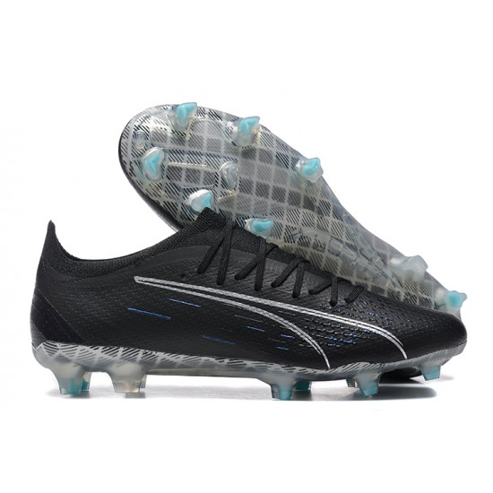 Puma Ultra Ultimate FG Low Black Blue Men Football Boots