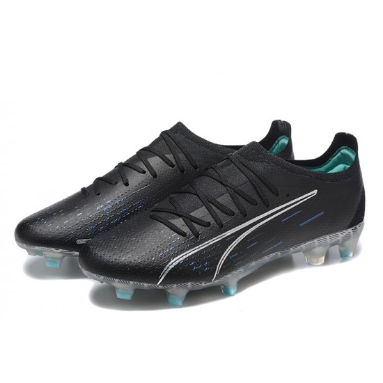 Puma Ultra Ultimate FG Low Black Blue Men Football Boots