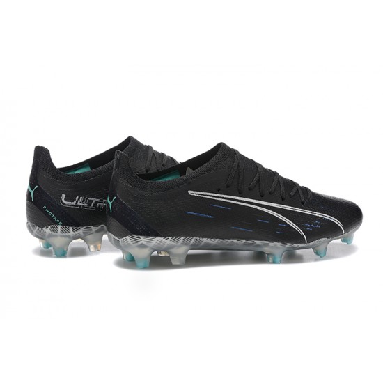 Puma Ultra Ultimate FG Low Black Blue Men Football Boots