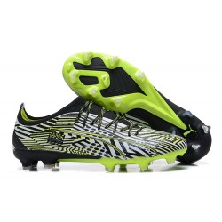 Puma Ultra Ultimate FG Low Black Green White Men Football Boots