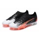 Puma Ultra Ultimate FG Low Black White Red Men Football Boots