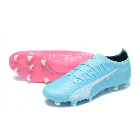 Puma Ultra Ultimate FG Low Blue Pink Men Football Boots