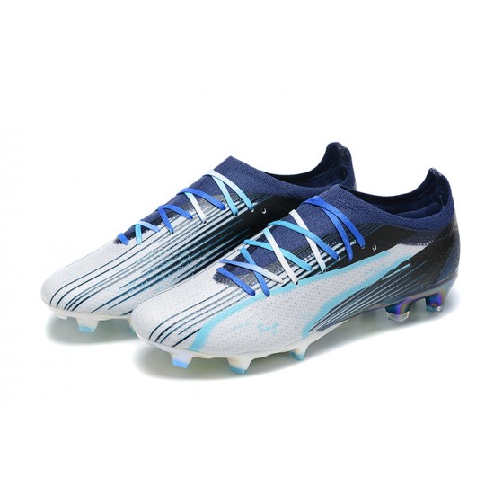 Puma Ultra Ultimate FG Low Blue White Men Football Boots