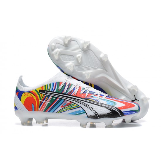 Puma Ultra Ultimate FG Low Multi White Men Football Boots