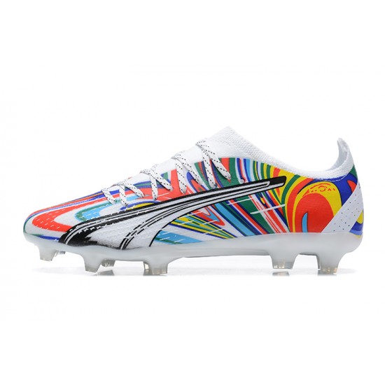 Puma Ultra Ultimate FG Low Multi White Men Football Boots