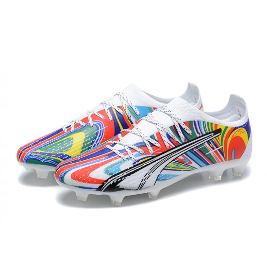 Puma Ultra Ultimate FG Low Multi White Men Football Boots