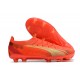 Puma Ultra Ultimate FG Low Red Gold Men Football Boots