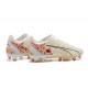 Puma Ultra Ultimate FG Low White Beige Red Men Football Boots