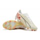 Puma Ultra Ultimate FG Low White Beige Red Men Football Boots