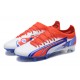 Puma Ultra Ultimate FG Low White Blue Red Men Football Boots