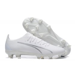 Puma Ultra Ultimate FG Low White Men Football Boots