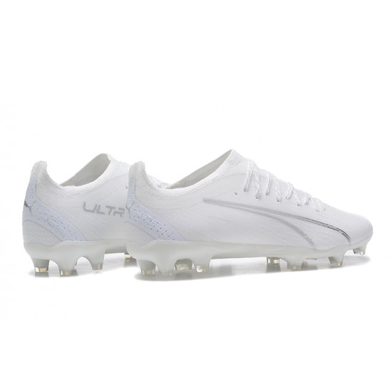 Puma Ultra Ultimate FG Low White Men Football Boots