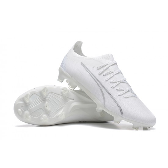 Puma Ultra Ultimate FG Low White Men Football Boots