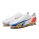 Puma Ultra Ultimate FG Low White Gold Men Football Boots