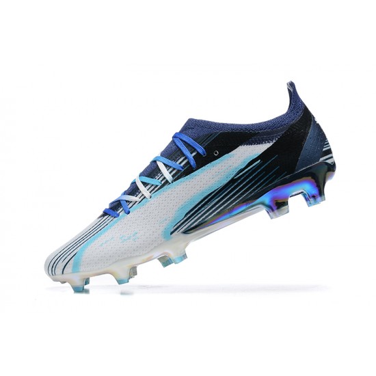 Puma Ultra Ultimate FG White BLue Light/Blue Yellow Purple Low Men Football Boots