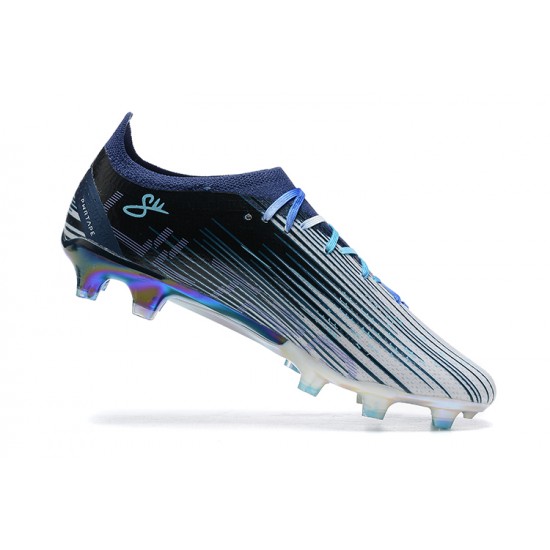 Puma Ultra Ultimate FG White BLue Light/Blue Yellow Purple Low Men Football Boots