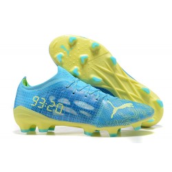 Puma ultra 1.4 FG Low Blue Yellow And Green Men Football Boots